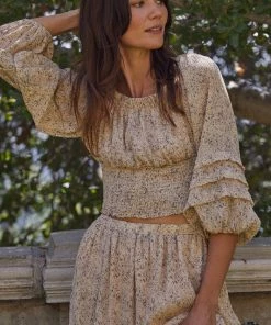 BT Queensland Smocked Ruffle Crop Top BEST SELLERS