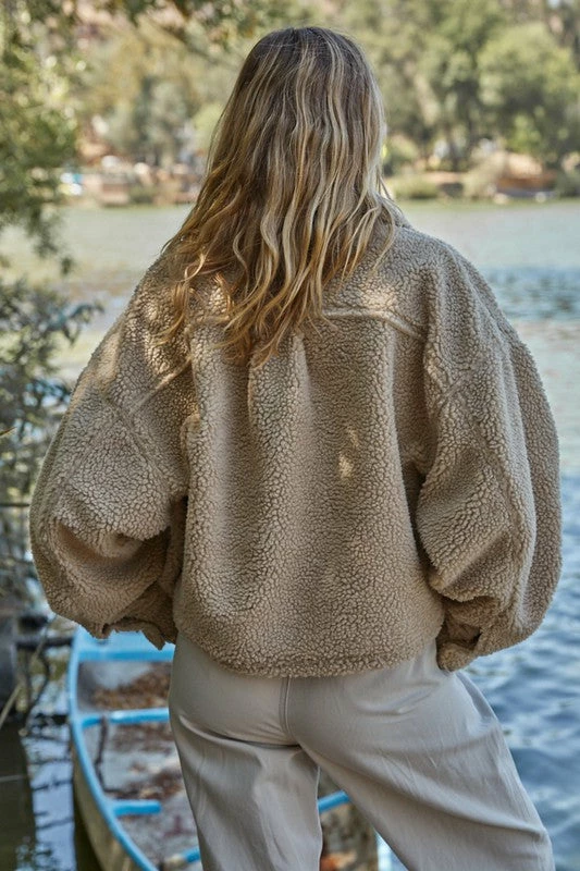 BT Rockford Pocketed Sherpa Jacket - Mocha 8 BT Rockford Pocketed Sherpa Jacket - Mocha