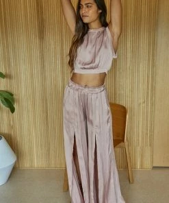 BT Pure Bliss Satin Crop Top - Blush MATCHING SETS