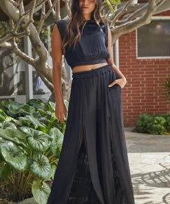 BT Pure Bliss Satin Crop Top - Black 17 BT Pure Bliss Satin Crop Top - Black