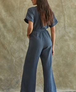 BT ROMPERS + JUMPSUITS Maisel Cotton Button Down Jumpsuit