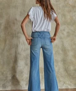 BT Skye Flutter Eyelet Sleeve Top BRIDAL