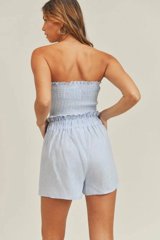 MABLE Taylor Linen Tie Front Bandeau Top MATCHING SETS 10 MABLE Taylor Linen Tie Front Bandeau Top MATCHING SETS