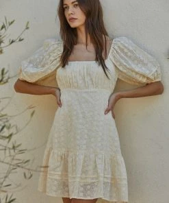 BT Farrah Floral Eyelet Embroidery Babydoll Dress BRIDAL