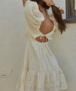 BT Farrah Floral Eyelet Embroidery Babydoll Dress BRIDAL