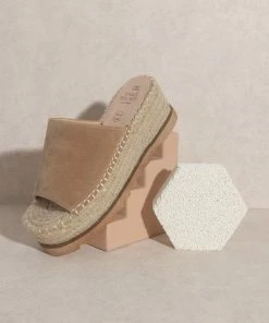 KKE ORIGINALS Shilo Platform Espadrille Sandal - Almond BEST SELLERS