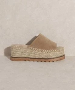 KKE ORIGINALS Shilo Platform Espadrille Sandal - Almond BEST SELLERS