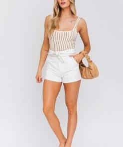 LE LIS TOPS Chord Two Tone Knit Bodysuit 16 LE LIS TOPS Chord Two Tone Knit Bodysuit