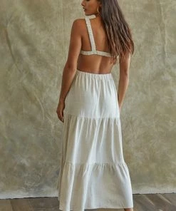 BT Celia Linen Open Back Midi Dress 16 BT Celia Linen Open Back Midi Dress