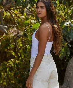 BT Close Call Seamless Cami Bodysuit - White TOPS