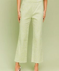 LE LIS Miller High Rise Gingham Straight Pants MATCHING SETS
