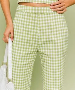 LE LIS Miller High Rise Gingham Straight Pants MATCHING SETS
