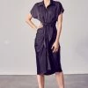 DO + BE COLLECTION BEST SELLERS Just A Dream Satin Tie Front Midi Dress