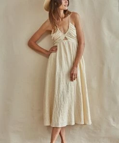 BT Yasmine Cotton Cut Out Midi Dress DRESSES