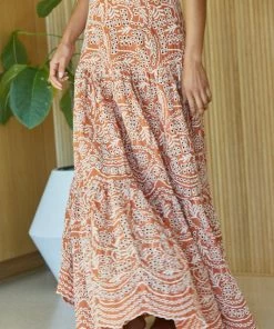 BT Sea La Vie Eyelet Maxi Skirt - Rust