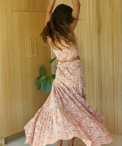 BT Sea La Vie Eyelet Maxi Skirt - Rust