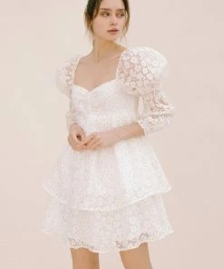 STORIA Marly Daisy Applique Floral Babydoll Dress BEST SELLERS