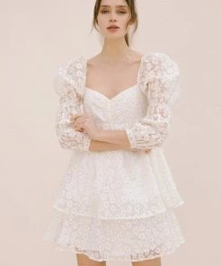 STORIA Marly Daisy Applique Floral Babydoll Dress BEST SELLERS