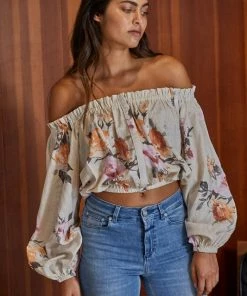 BT Lyla Cotton Blend Floral Top
