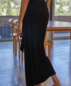 BT Let's Get Away Wrap Maxi Skirt - Black
