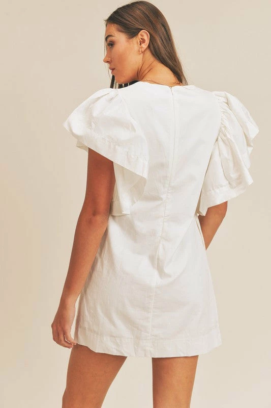 MABLE Karinne Cotton Ruffle Sleeve Mini Dress 8 MABLE Karinne Cotton Ruffle Sleeve Mini Dress