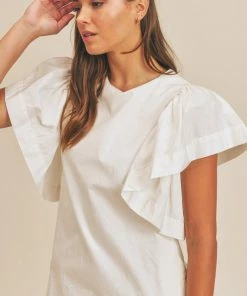 MABLE Karinne Cotton Ruffle Sleeve Mini Dress 15 MABLE Karinne Cotton Ruffle Sleeve Mini Dress