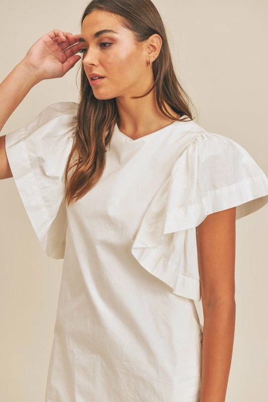 MABLE Karinne Cotton Ruffle Sleeve Mini Dress 9 MABLE Karinne Cotton Ruffle Sleeve Mini Dress