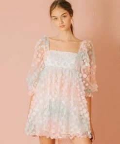 STORIA She's Like Spring Tulle Babydoll Dress - Pastel BEST SELLERS