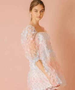 STORIA She's Like Spring Tulle Babydoll Dress - Rainbow