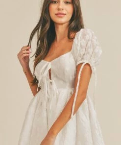 MABLE Margarita Blanca Tie Front Babydoll Dress DRESSES 13 MABLE Margarita Blanca Tie Front Babydoll Dress DRESSES