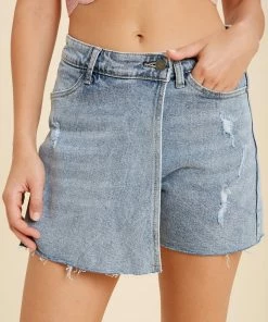 WL BOTTOMS Denim Wrap Skort