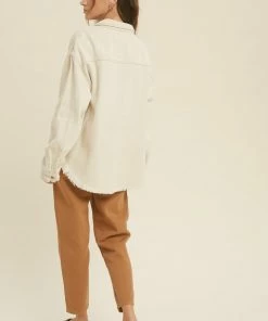 WL Well Worn Distressed Denim Jacket - Ecru