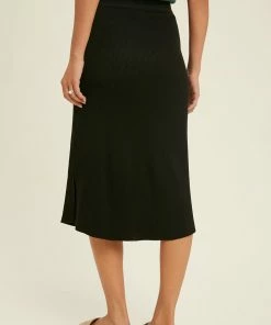 WL Robbie Ribbed Knit Midi Skirt