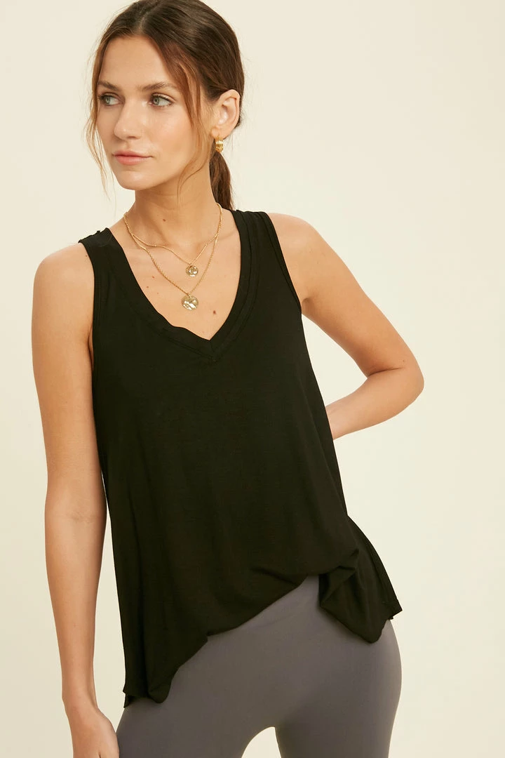 WL Wylie Rayon Tank Top - Black 6 WL Wylie Rayon Tank Top - Black