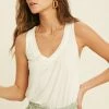 WL Wylie Rayon Tank Top - Ivory 1 WL Wylie Rayon Tank Top - Ivory