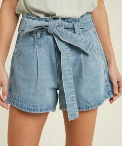 WL Evans Cotton Pocketed Paper Bag Shorts BOTTOMS