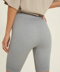 WL BOTTOMS Form Ribbed Biker Shorts - Blue