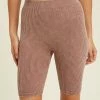 WL Form Ribbed Biker Shorts - Red Bean BOTTOMS