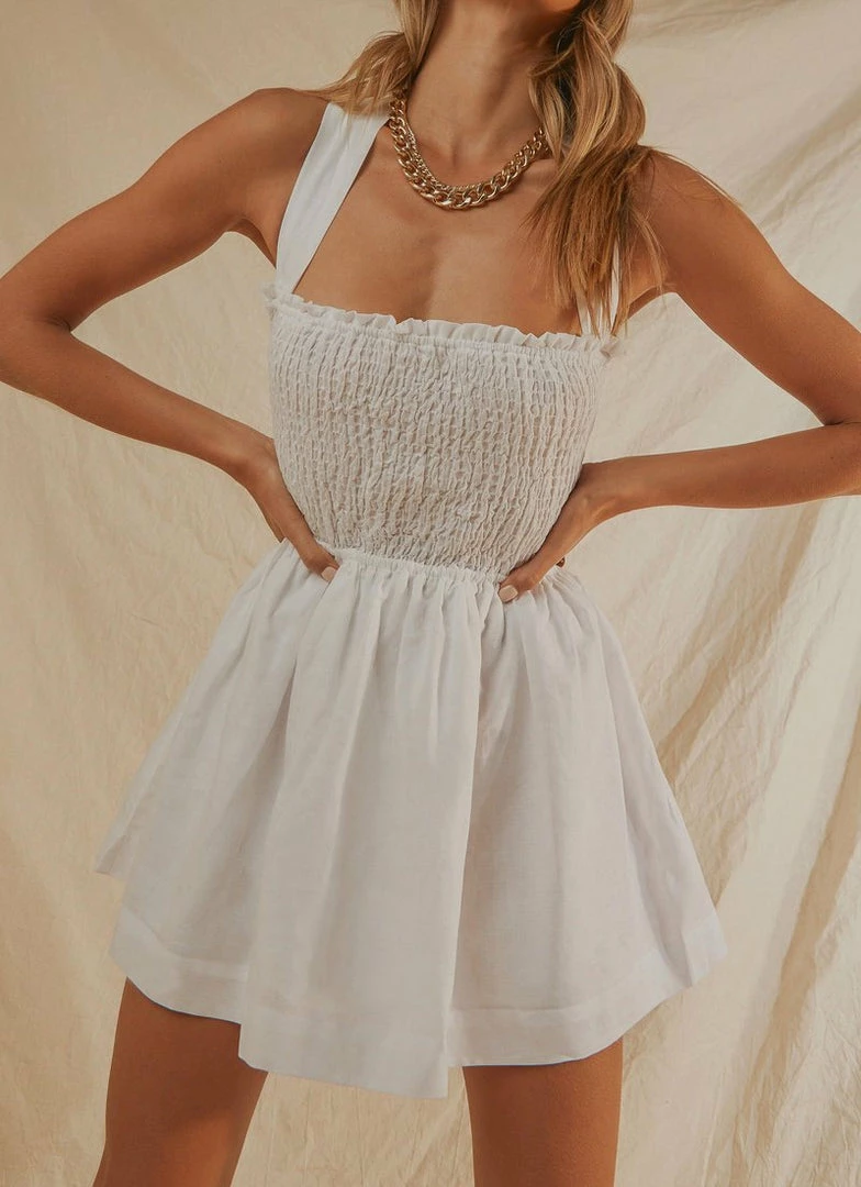 PEPPERMAYO BRIDAL European Towns Linen Mini Dress - Ivory 3 PEPPERMAYO BRIDAL European Towns Linen Mini Dress - Ivory