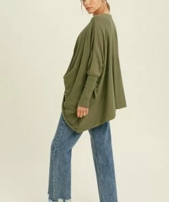 BT Josephine Twist Front Knit Top - Olive 9 BT Josephine Twist Front Knit Top - Olive