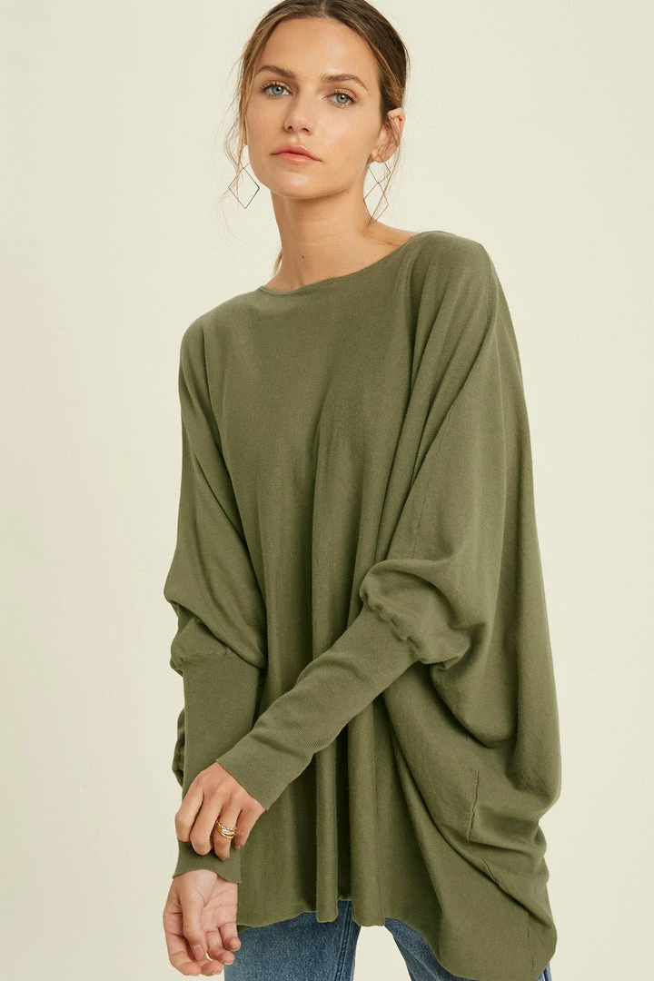 BT Josephine Twist Front Knit Top - Olive 4 BT Josephine Twist Front Knit Top - Olive