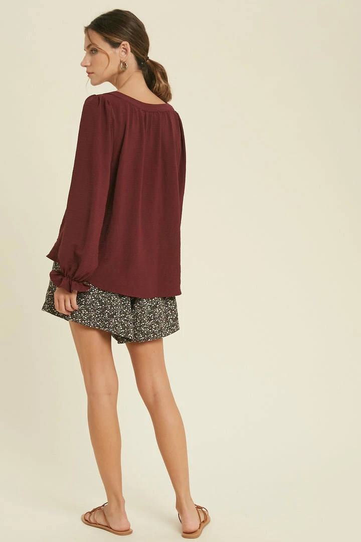 WL Lex Button Down Square Neck Blouse 10 WL Lex Button Down Square Neck Blouse