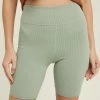 WL ACTIVEWEAR Superset Ribbed Biker Shorts- Sage