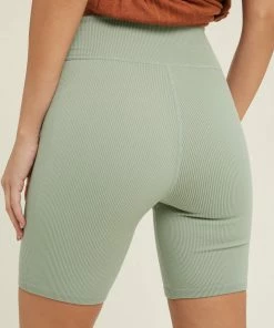 WL ACTIVEWEAR Superset Ribbed Biker Shorts- Sage