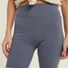WL ACTIVEWEAR Superset Ribbed Biker Shorts- Slate