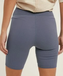 WL ACTIVEWEAR Superset Ribbed Biker Shorts- Slate