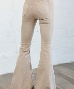 BT Oswald Bell Bottom Denim Pants - Taupe