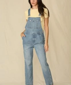 BT ROMPERS + JUMPSUITS Living Easy Pocketed Denim Overalls