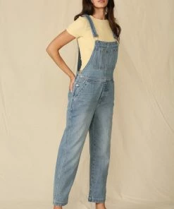 BT ROMPERS + JUMPSUITS Living Easy Pocketed Denim Overalls