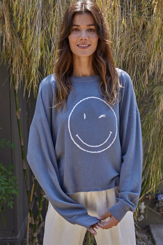 BT BEST SELLERS Happy Day Winky Face Pullover Sweater 3 BT BEST SELLERS Happy Day Winky Face Pullover Sweater